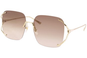 グッチ GUCCI GG0046S サングラス ゴールド 金 ピンククリスタル 100％本物 GUCCI グッチ GG0046S ピンククリスタル 金 ゴールド