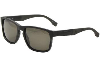 Hugo Boss Sunglasses 0868/S 0N2 NR Matt Black Dark Ruthenium Brown Grey