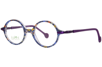 Lafont Micmac Eyeglasses Youth Kids Girl's Full Rim Round Shape