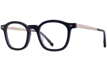 Matsuda M1031 BLK Eyeglasses Black/Silver Full Rim Square