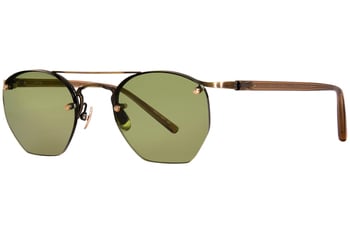 Matsuda M3117 AG Sunglasses Antique Gold/Sage Green Round