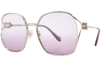 Miu Miu MU-52WS ZVN04Z Sunglasses Women's Pale Gold/Clear