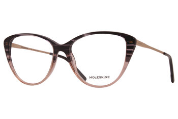 Moleskine Eyeglasses Women's MO1119-70 Shiny Black/Crystal