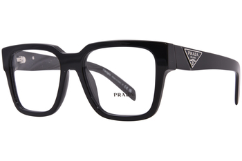 Prada PR-08ZVF 1AB1O1 Eyeglasses Men's Black Full Rim Square