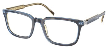 Prada PR-13YV ZXH1O1 Eyeglasses Men's Denim Tortoise/Havana
