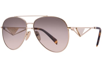 Prada PR 73ZS ZVN5D1 Sunglasses Women's Pale Gold/Grey Prada PR 73ZS ZVN5D1 Sunglasses Women's Pale Gold/Grey