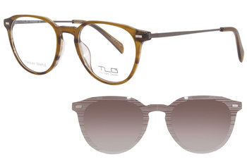 TLG Thin Light Glasses NUCP049 Eyeglasses Frame Men's Full Rim w/Clip-on