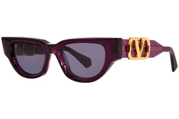 サングラス VALENTINO FW25 Valentino - VLS - d (VLS 165 D) Valentino V-Due VLS-103A Sunglasses Black/Gold/Grey Cat Eye