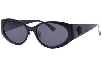 サングラス VERSACE Woman Sunglasses Silver 0VE2263 12666G Versace VE2263 12666G Sunglasses Women's Matte Silver/Grey