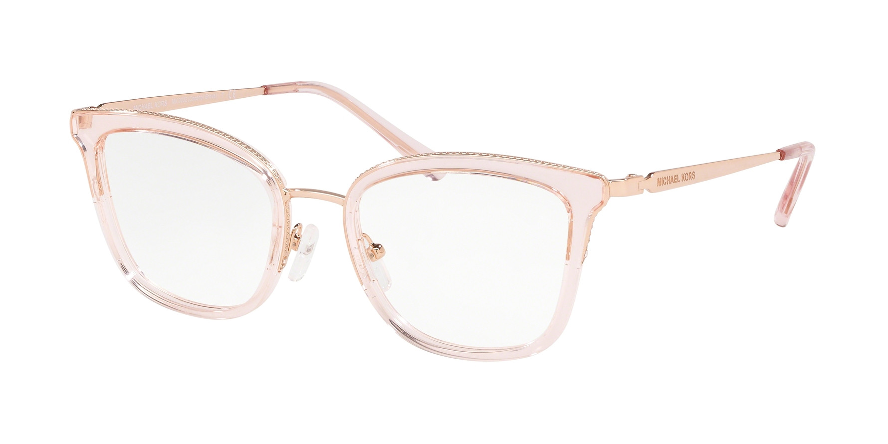 Michael Kors Eyeglasses Coconut-Grove MK3032 3417 Rose Gold/Pink  Transparent 