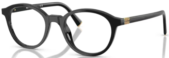 MIU MIU ラウントフレムメカネ MU02WV 16K1O1 Miu Miu MU 02WV 16K1O1 Eyeglasses Women's Black Full Rim