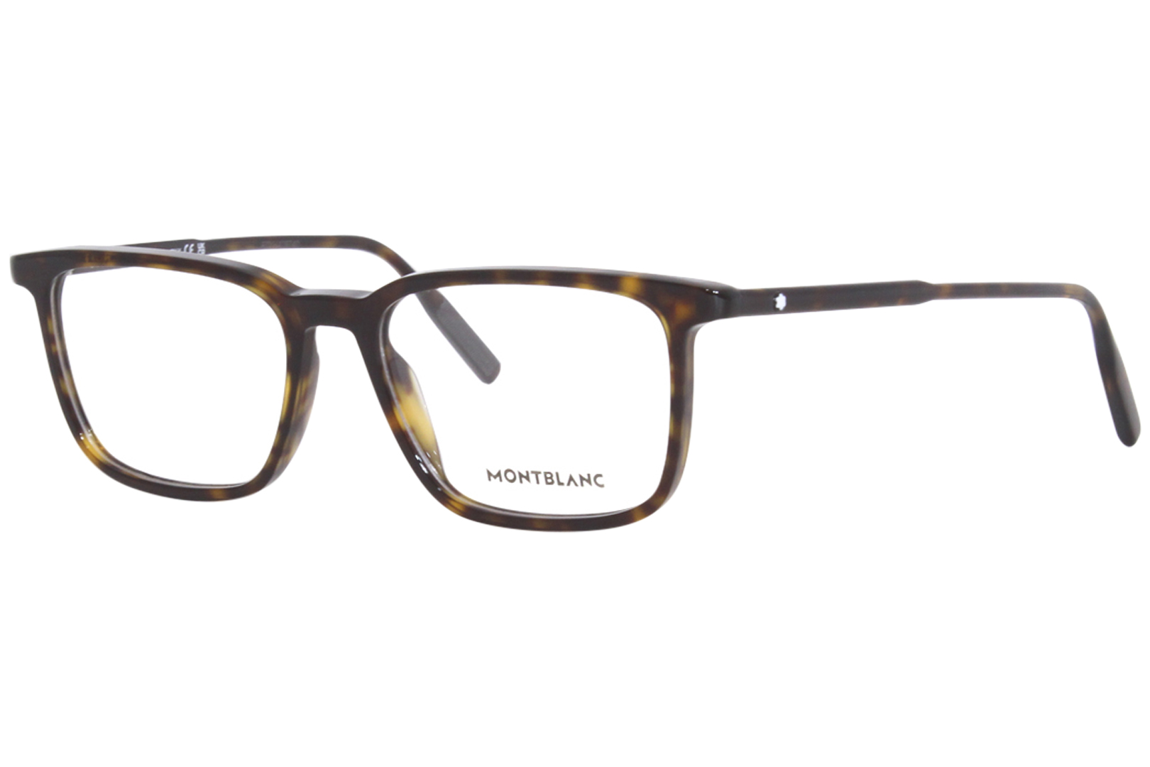 Mont Blanc MB0197O 002 Eyeglasses Men's Havana Full Rim Rectangle Shape ...