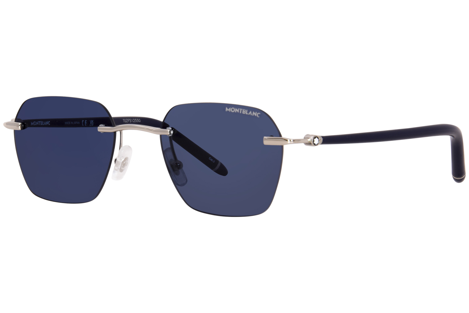 Mont Blanc MB0270S 003 Sunglasses Men's Silver/Blue Square Mont Blanc MB0270S 003 Sunglasses Men's Silver/Blue Square
