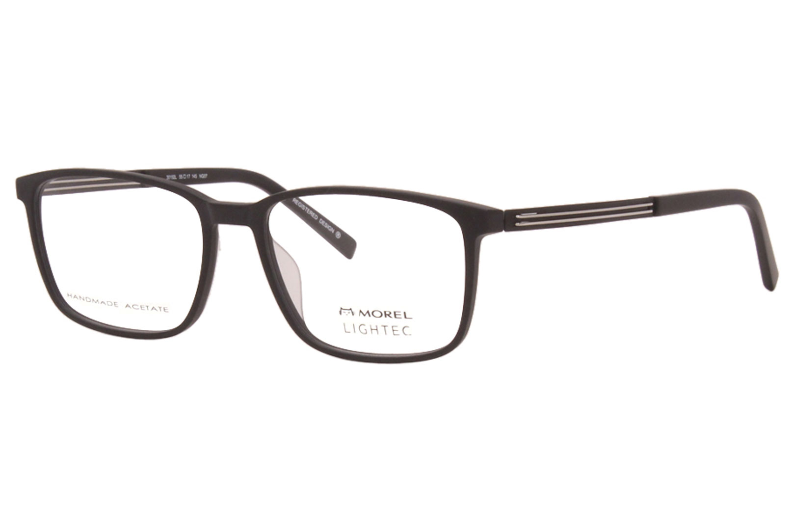 Morel Lightec Eyeglasses Men's 30192L NG07 Black 55-17-145mm | EyeSpecs.com