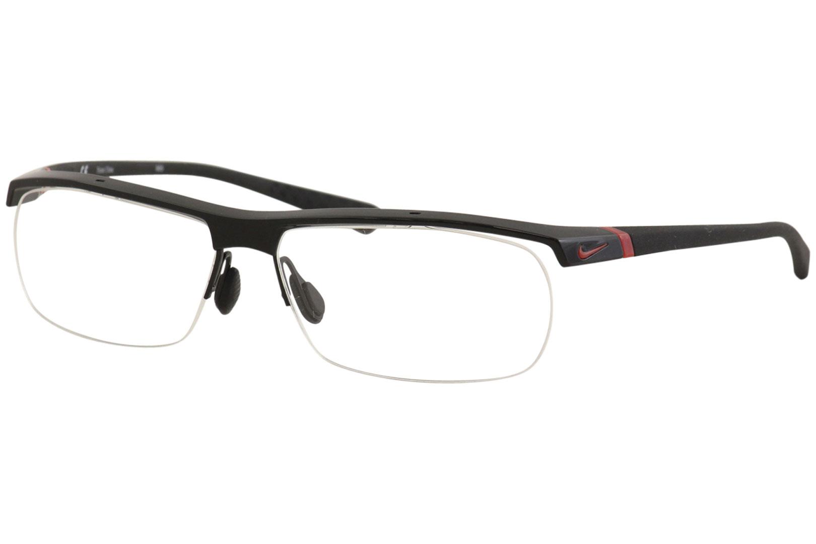testimonio licencia salado Nike Men's Eyeglasses 7071/2 70712 Half Rim Optical Frame | EyeSpecs.com