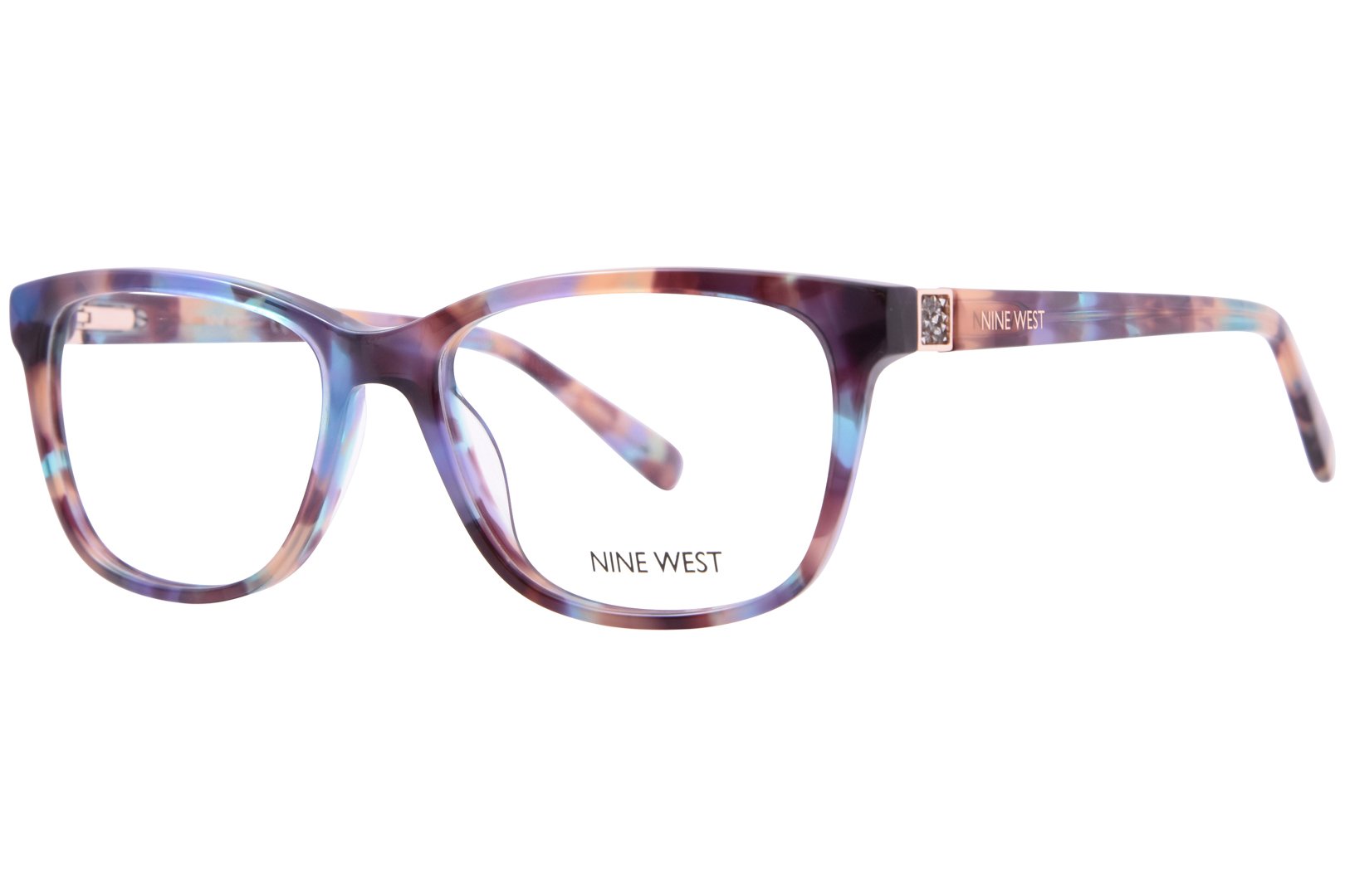 Nine West NW5214 411 Eyeglasses Women's Teal/Purple Tortoise