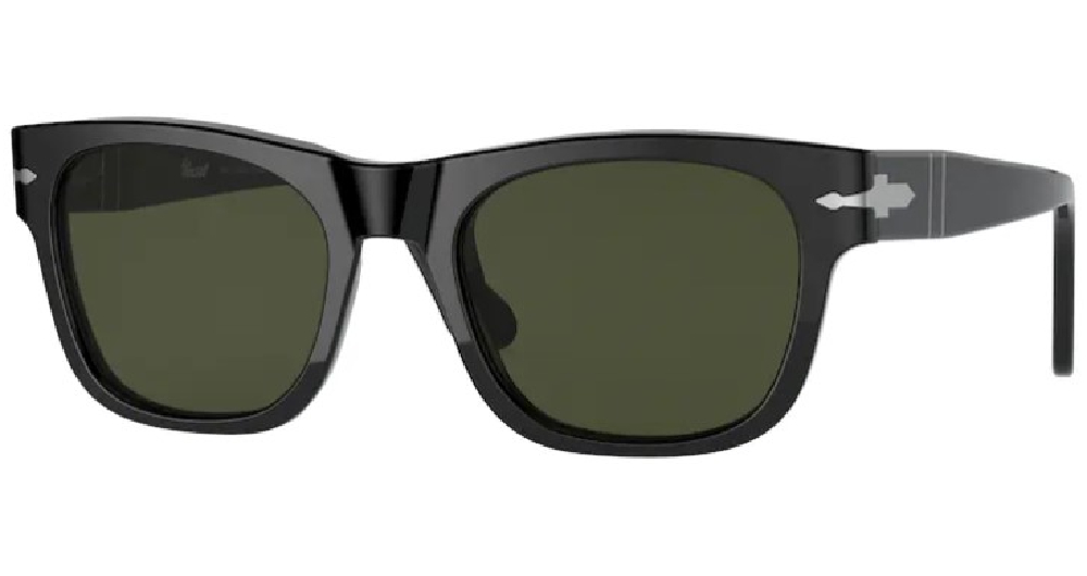 Persol PO3269S 95/31 Sunglasses Black/Green Rectangle Shape 54-20-145 ...