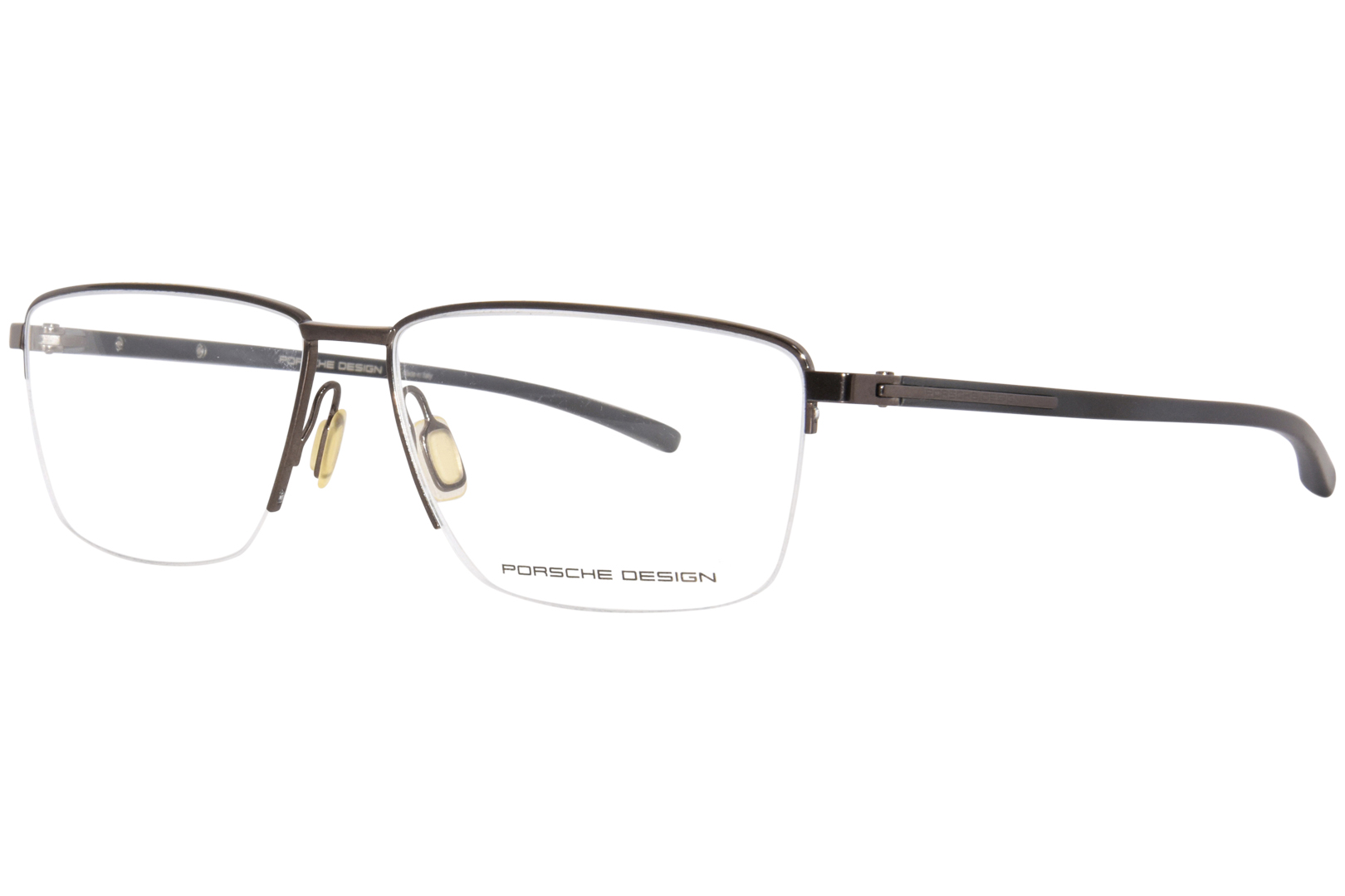 Porsche Design P8399-C Eyeglasses Men's Brown Semi Rim Rectangle Shape ...
