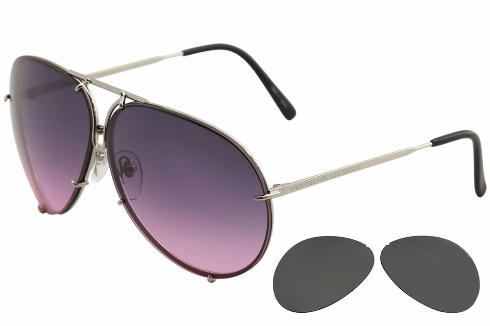 Porsche Design P'8478 P8478 M Gunmetal Pilot Sunglasses 69mm W/Extra Lenses Porsche Design P'8478 P8478 M Gunmetal Pilot Sunglasses 69mm W/Extra Lenses