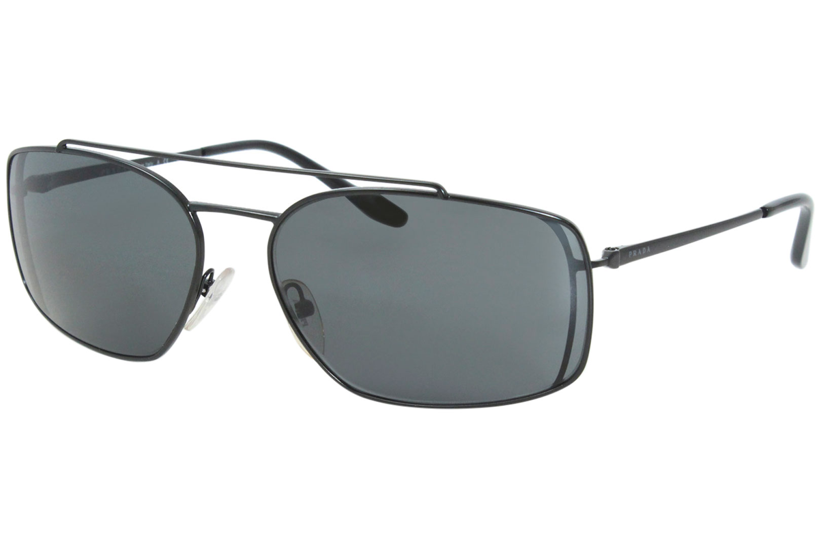 Prada Catwalk SPR64V 1BO-1A1 Sunglasses Men's Matte Black/Grey Lenses ...