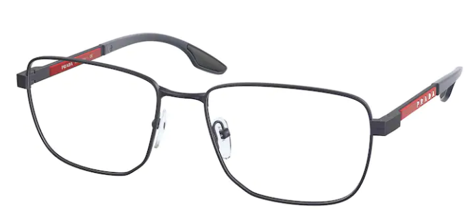 Prada Linea Rossa PS-50OV UR71O1 Eyeglasses Men's Blue Rubber Full Rim ...