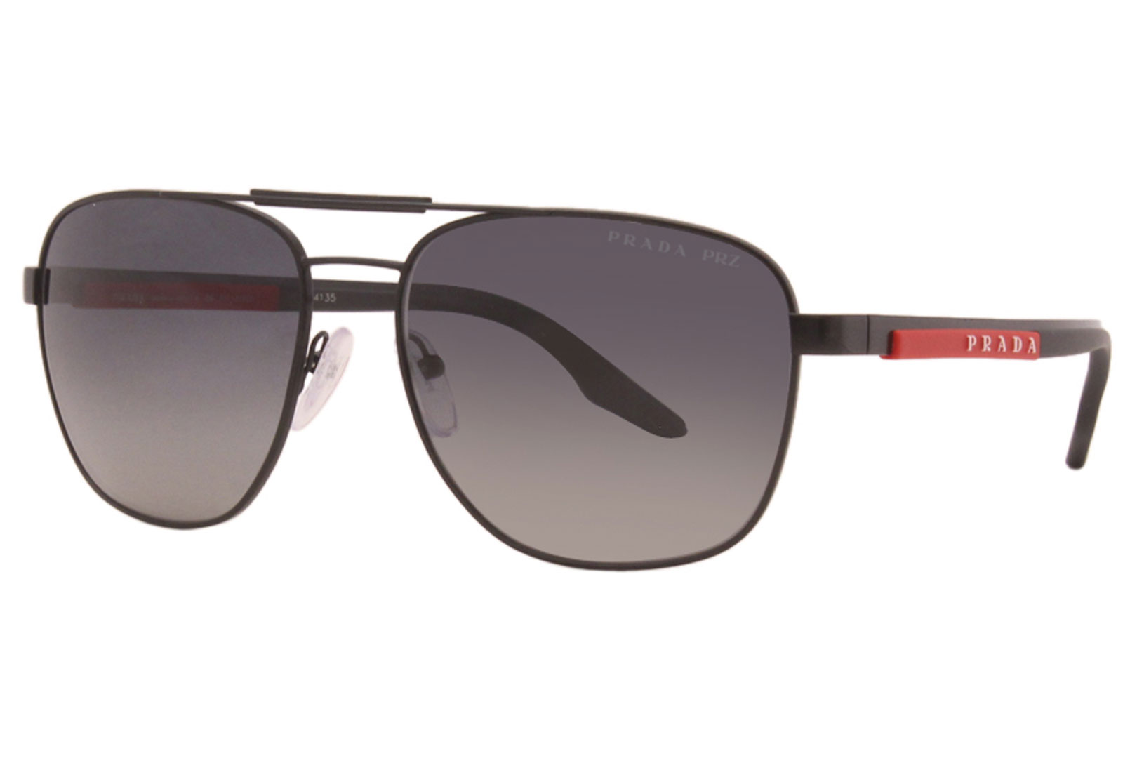 Prada Linea Rossa Sunglasses SPS-53X 1BO-6G0 Matte Black/Grey Gradient  Polarized