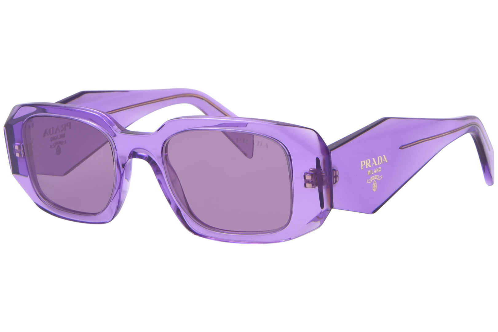 Prada PR 17WS 13R07Q Sunglasses Women's Transparent Amethyst