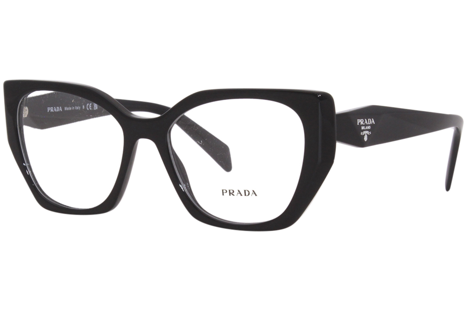 Prada PR-18WV 1AB1O1 Eyeglasses Women's Black Full Rim Oval Shape 54-17 ...