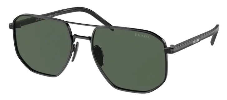 Prada PR-59YS 1AB5Z1 Sunglasses Men's Black/Dark Grey