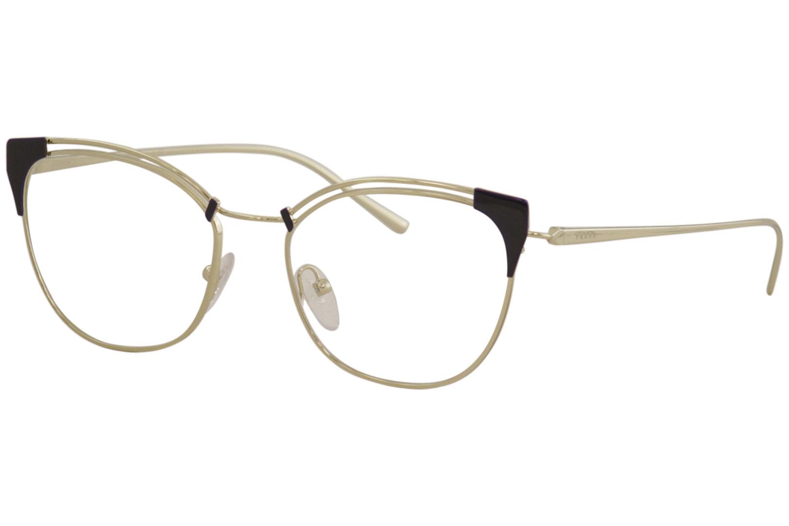 Prada Women's Eyeglasses Conceptual VPR62U VPR/62/U Gold Optical Frame 51mm  