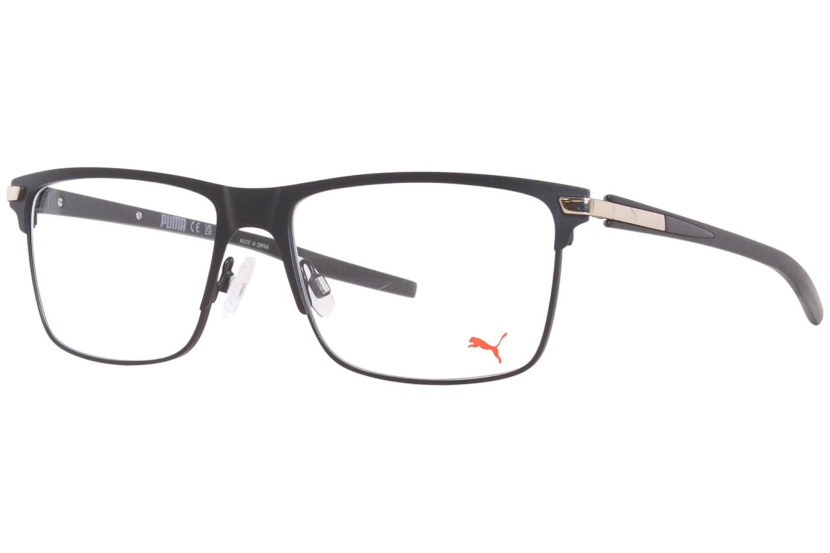 Puma 001 Eyeglasses Men's Black Full Rim Shape 58-17-145 |