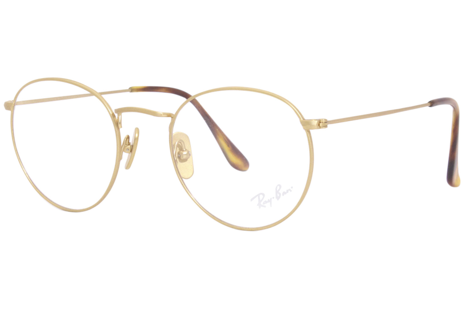 Ray-Ban Eyeglasses Frame Round RB8247V 1226 Demigloss Brushed Gold Titanium  