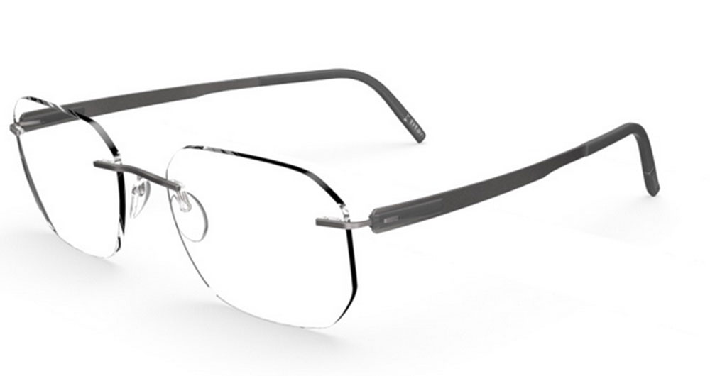 Silhouette Eyeglasses Men's Blend Chassis 5555 6560 Smoky