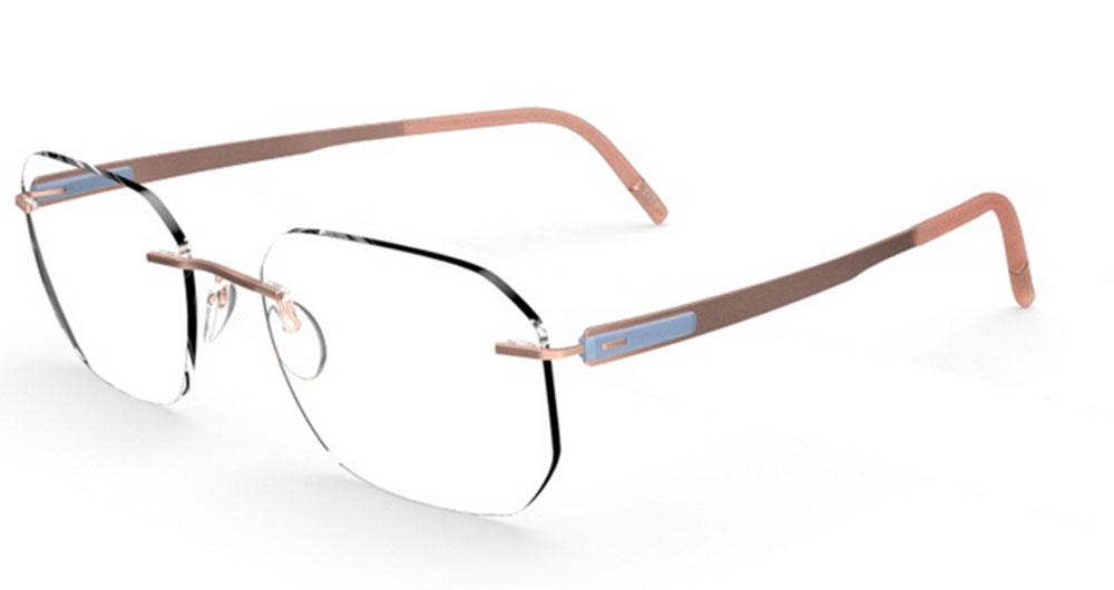 Silhouette Eyeglasses Women's Blend Chassis 5555 3538 Rose Dove 5117