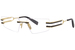 Balmain Fixe Eyeglasses Rimless Rectangle Shape - Gold/Black