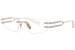 Balmain Fixe Eyeglasses Rimless Rectangle Shape - White Gold/Bone Enamel