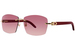 Cartier Rimlesssun CT0039RS Sunglasses Square Shape - Gold/Red Wood/Red Gradient-001