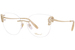 Chopard VCHG03S Eyeglasses Women's Rimless Cat Eye - Rose Gold/Gold-Logo-0300