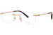 Chopard VCHG39 Eyeglasses Men's Rimless Square Shape - 23KT Yellow Gold Plated-0400