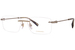 Chopard VCHG39 Eyeglasses Men's Rimless Square Shape - Grey/23KT White Gold Plated-08FF