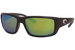 Costa Del Mar Polarized Fantail 06S9006 Sunglasses Men's Rectangle Shape - Black-Silver Logo/Polarized Green Mirror 580P - 11