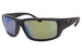 Costa Del Mar Polarized Fantail 06S9006 Sunglasses Men's Rectangle Shape - Blackout-Black Logo/Polar Green Mirror 580G - 01