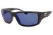 Costa Del Mar Polarized Fantail 06S9006 Sunglasses Men's Rectangle Shape - Matte Black-Silver Logo/Polar Blue Mirr 580P - 11