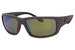 Costa Del Mar Polarized Fantail 06S9006 Sunglasses Men's Rectangle Shape - Matte Grey-Black/Polarized Green Mirror 580G - 98