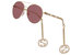 Gucci GG0725S Sunglasses Women's Fashion Pilot Removable Heart Chain Earrings - Gold-Chain GG Pearl Logo/Red - 003