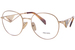 Prada PR A50V Eyeglasses Women's Full Rim Round Shape