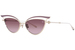 Valentino V-Glassliner VLS-118 Sunglasses Women's Cat Eye - White Gold/Light Rose Gradient-VLS-118C