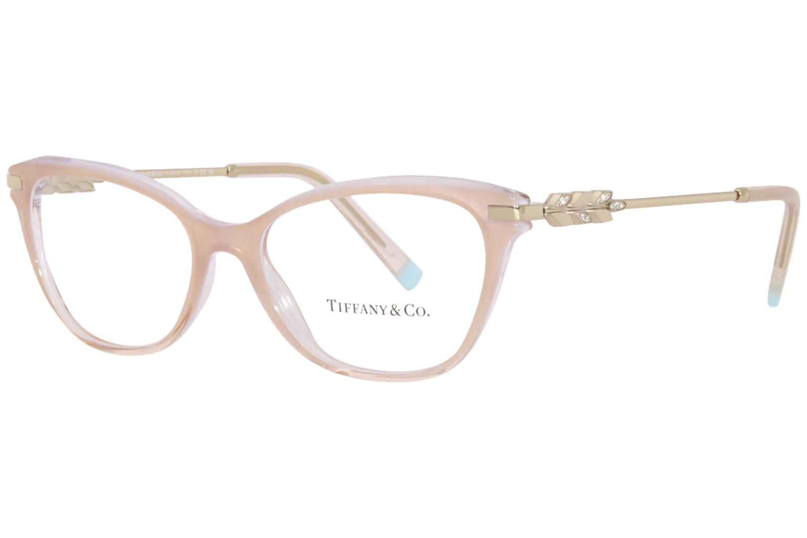 Tiffany & Co. TF2219B 8334 Eyeglasses Women's Milky Pink Gradient/Gold ...