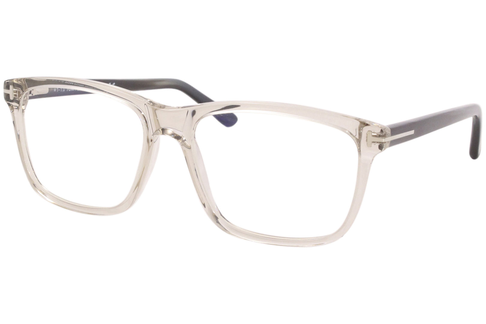 Tom Ford TF5479-B 020 Eyeglasses Men's Transparent/Grey Horn Square 56mm |  