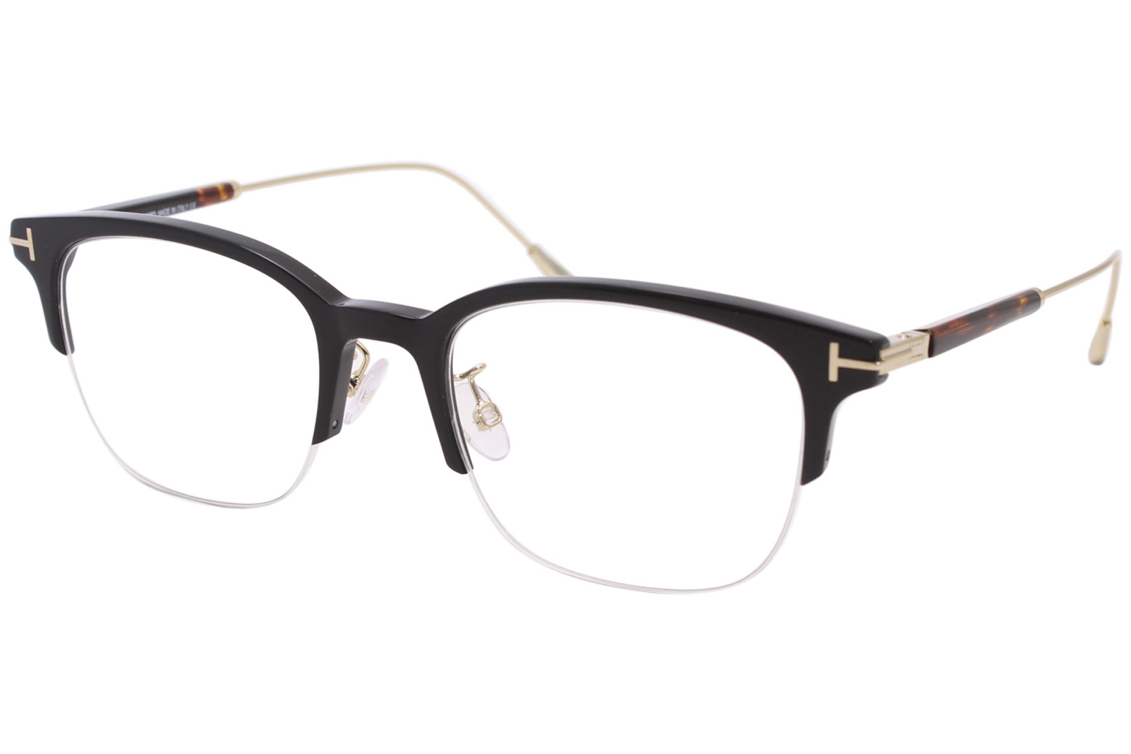 Tom Ford TF5645-D 001 Men's Eyeglasses Black/Gold/Havana Optical Frame 52mm  